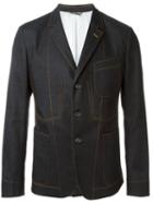 Dolce & Gabbana Denim Blazer, Men's, Size: 50, Blue, Cotton/spandex/elastane/polyester/cotton