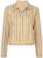 Hysteric Glamour Striped Denim Jacket - Yellow & Orange