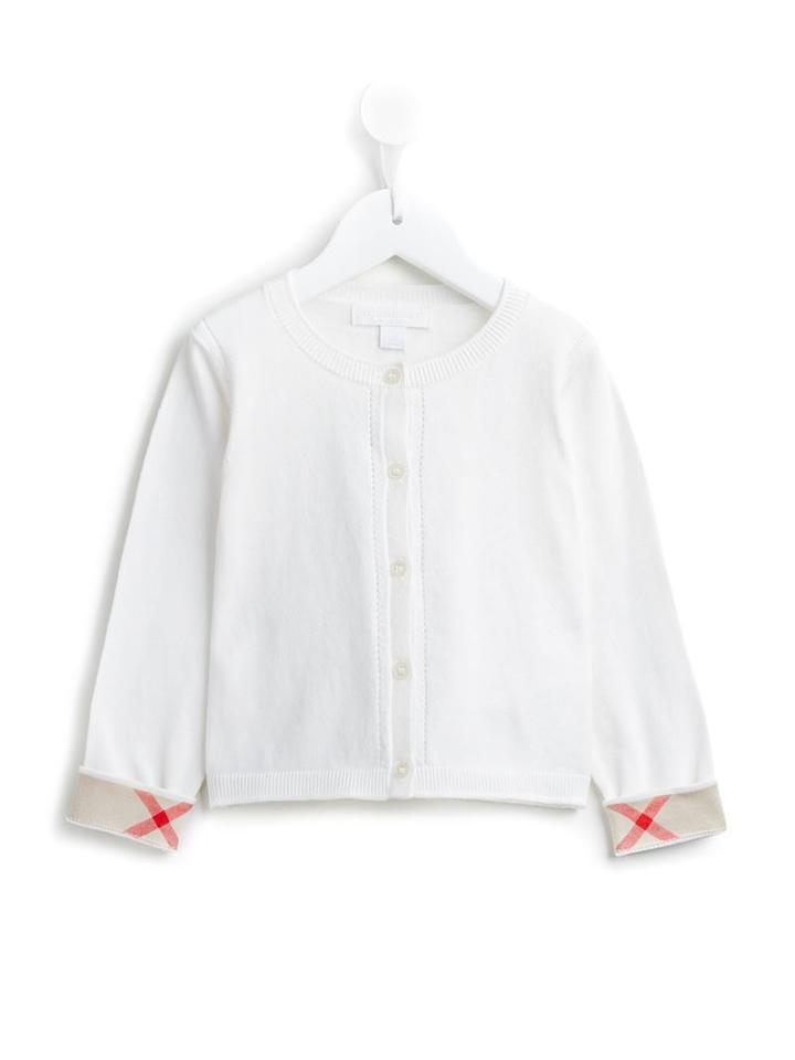 Burberry Kids - House Check Trim Cardigan - Kids - Cotton - 18 Mth, White