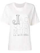 Jacquemus Logo Embroidered T-shirt - White