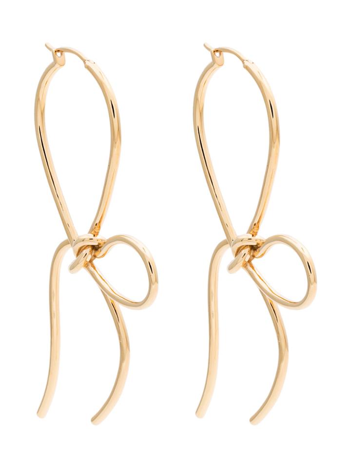 Simone Rocha Gold Plated Bow Earrings - Metallic