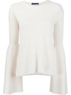 The Row Bell Sleeve Jumper, Women's, Size: Small, Nude/neutrals, Silk/cashmere