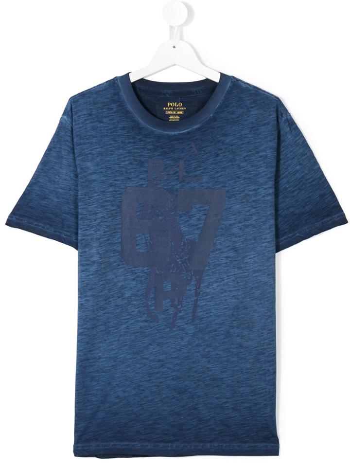 Ralph Lauren Kids Teen Logo Print T-shirt - Blue
