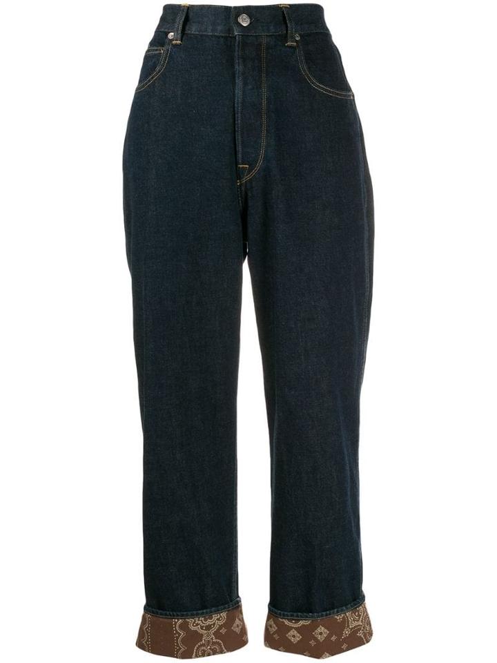 Golden Goose Printed Turn-up Jeans - Blue