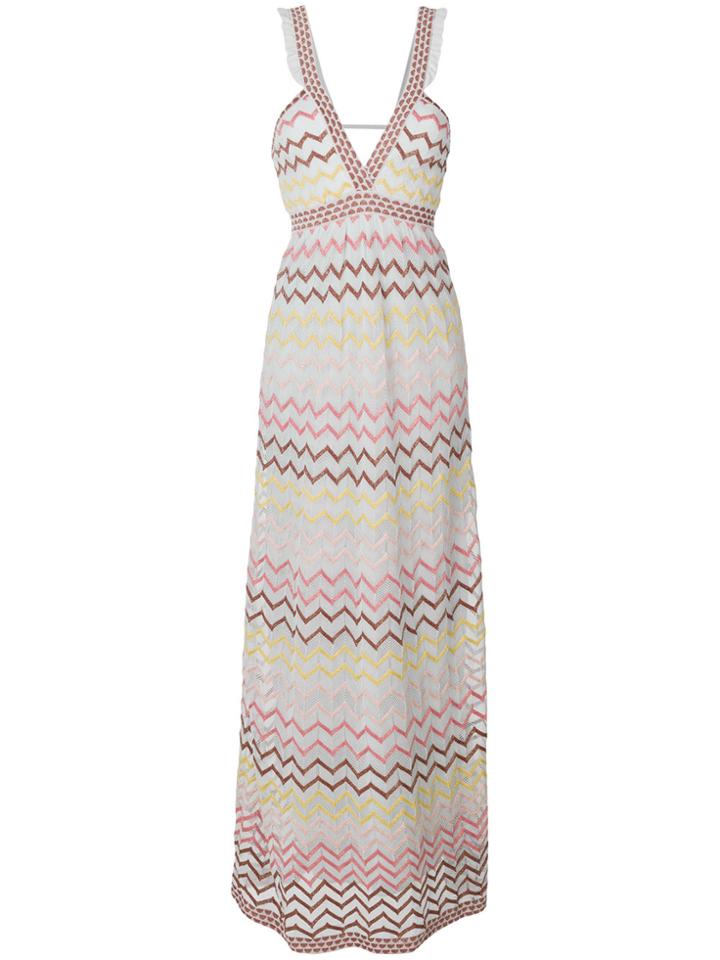 M Missoni Zigzag Knitted Maxi Dress - Blue