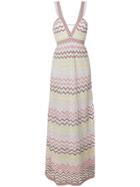 M Missoni Zigzag Knitted Maxi Dress - Blue