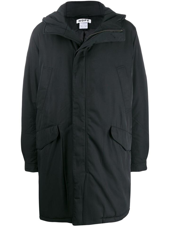 Hope Hooded Parka Coat - Black
