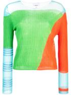I-am-chen Panelled Top - Green