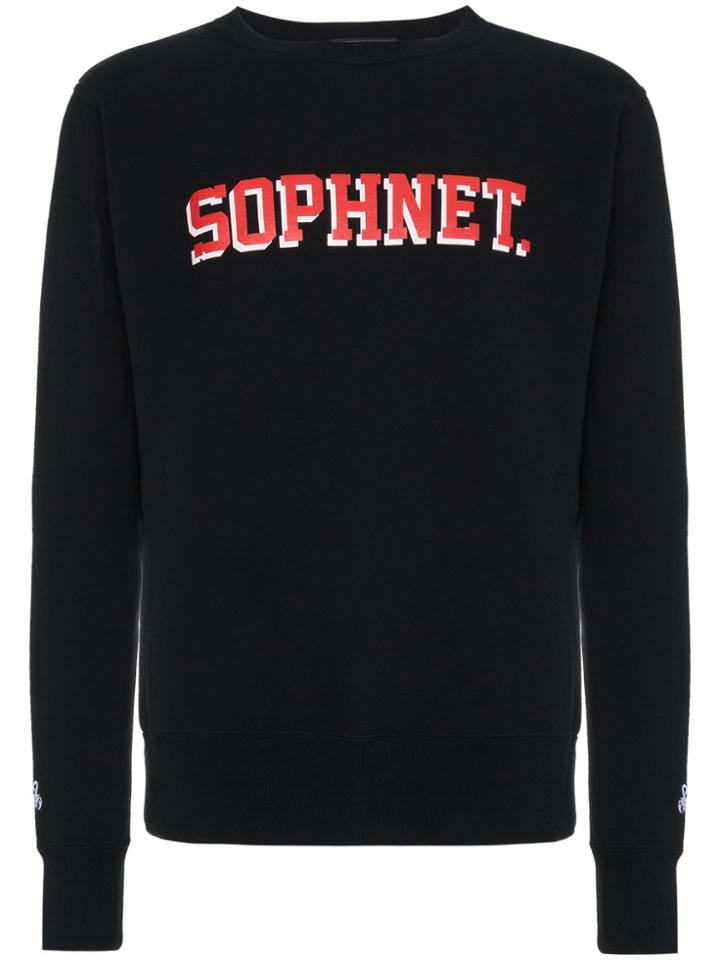 Sophnet. Logo Crew Neck Sweatshirt - Black