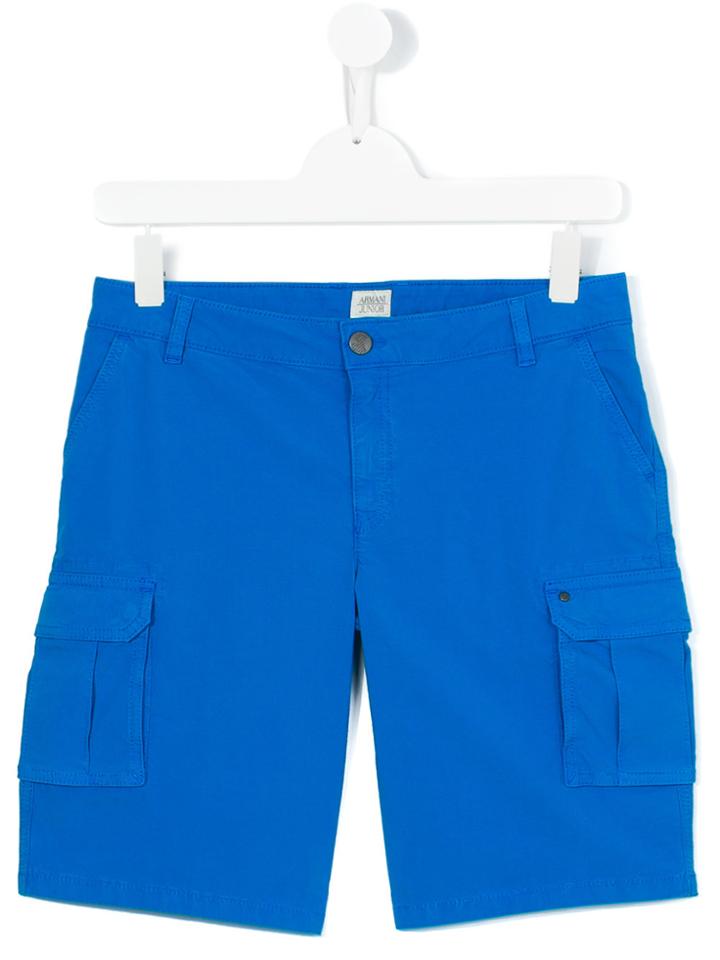 Armani Junior Cargo Shorts - Blue