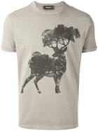 Dsquared2 - Deer Print T-shirt - Men - Cotton - L, Grey, Cotton