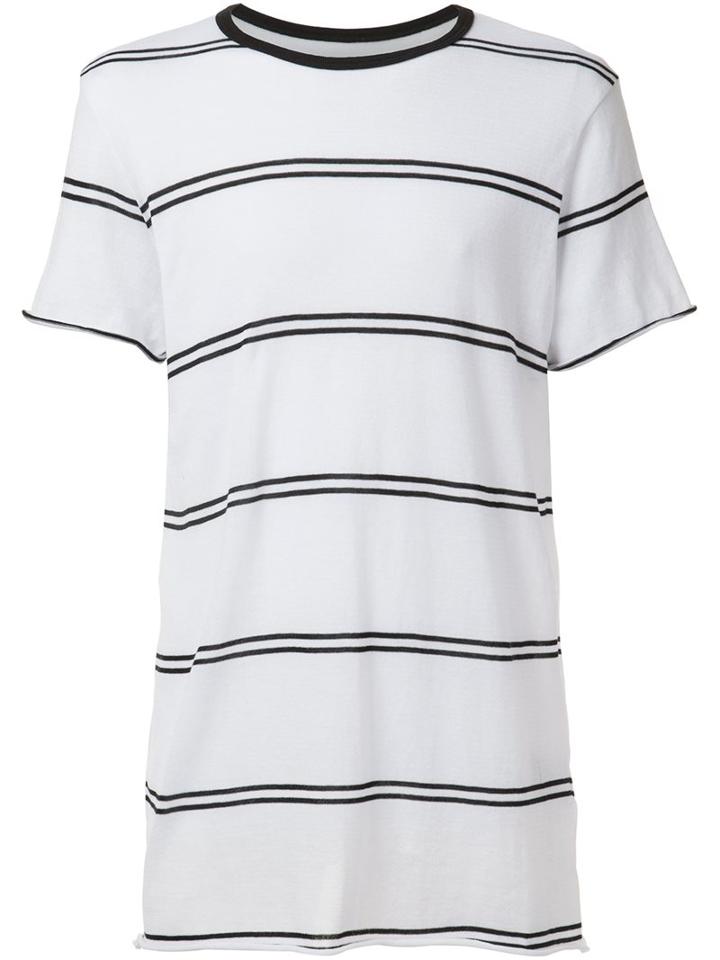 Amiri Double Stripe T-shirt, Men's, Size: Medium, White, Cotton/cashmere
