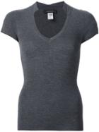 Cédric Charlier V-neck Jumper, Women's, Size: 44, Grey, Wool