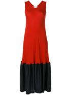 Maison Margiela Contrast Hem Midi Dress - Red