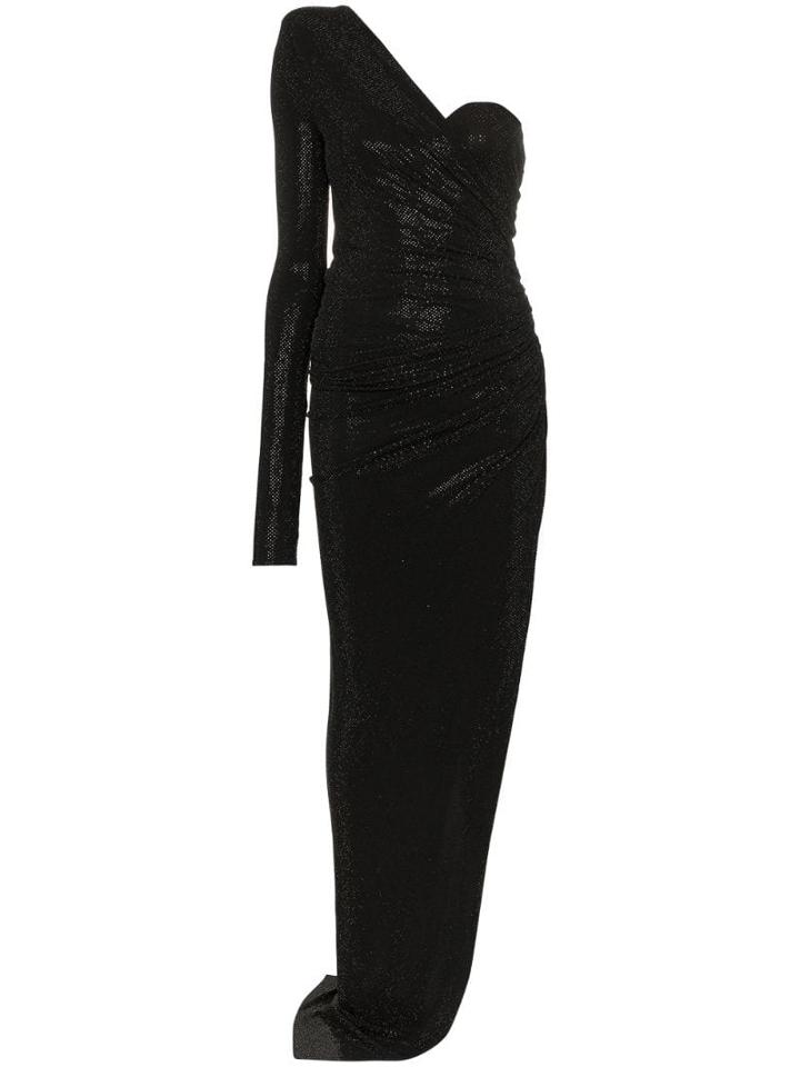 Alexandre Vauthier Rhinestone-embellished Asymmetric Dress - Blue
