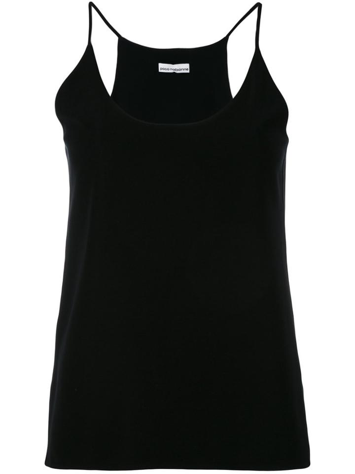 Paco Rabanne - Spaghetti Strap Top - Women - Polyethylene - 36, Black, Polyethylene