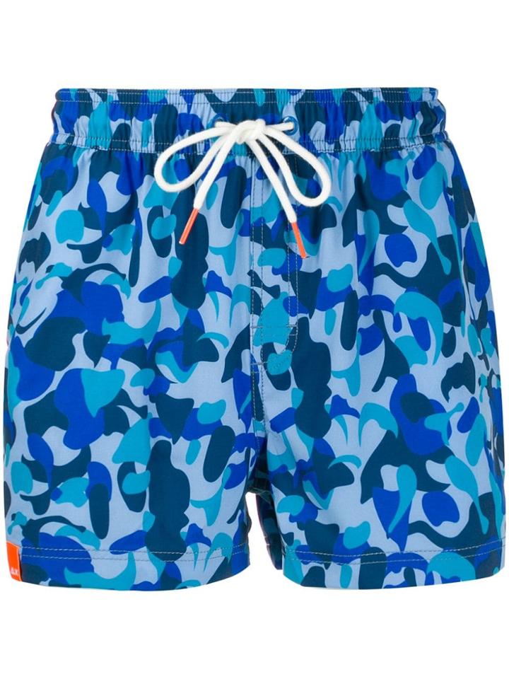 Sun 68 Camouflage-print Swim Shorts - Blue
