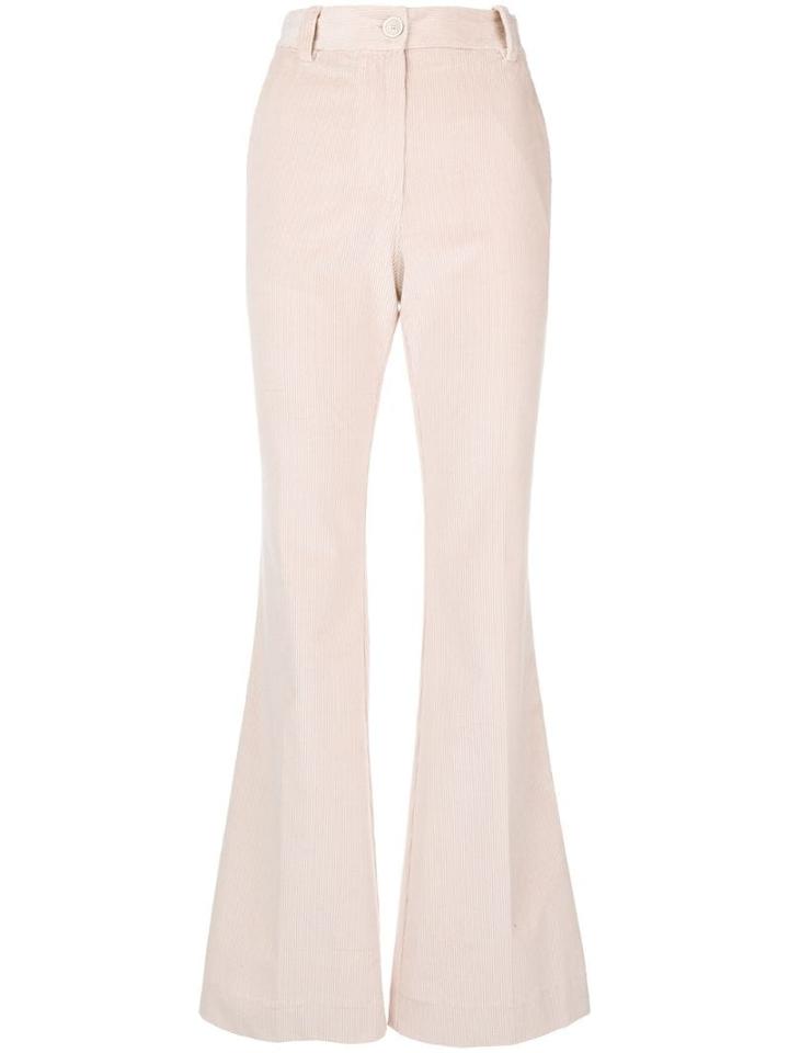 Erika Cavallini Corduroy Flared Trousers - Pink