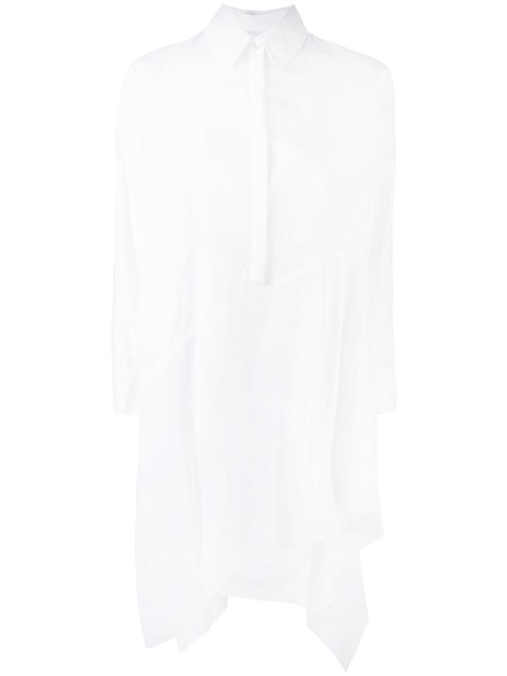 Marques'almeida Asymmetric Hem Shirt, Women's, Size: Xs, White, Polyamide