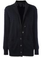 Sacai - Houndstooth Cardigan - Women - Cotton/nylon/cupro/wool - Ii, Blue, Cotton/nylon/cupro/wool