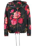 Alexander Mcqueen Painted Rose Blouson Jacket - Black