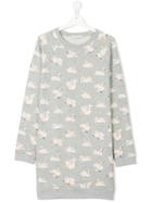 Stella Mccartney Kids - Teen Swan Print Dress - Kids - Cotton - 16 Yrs, Grey