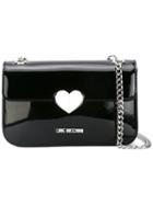 Love Moschino Logo Heart Shoulder Bag, Women's, Black, Polyurethane