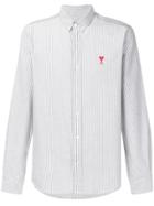 Ami Alexandre Mattiussi Button-down Shirt Chest Embroidery - Blue