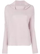 Agnona Cowl Neck Sweater - Pink