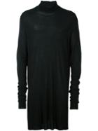 Rick Owens Long Length Jumper, Men's, Size: Xl, Black, Viscose/silk