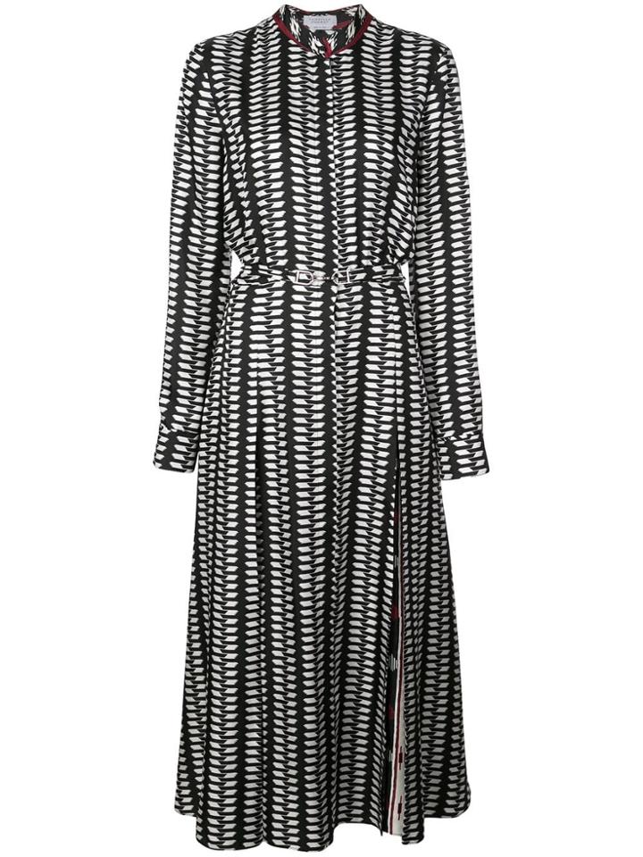 Gabriela Hearst Printed Belted Shirt Dress - Black
