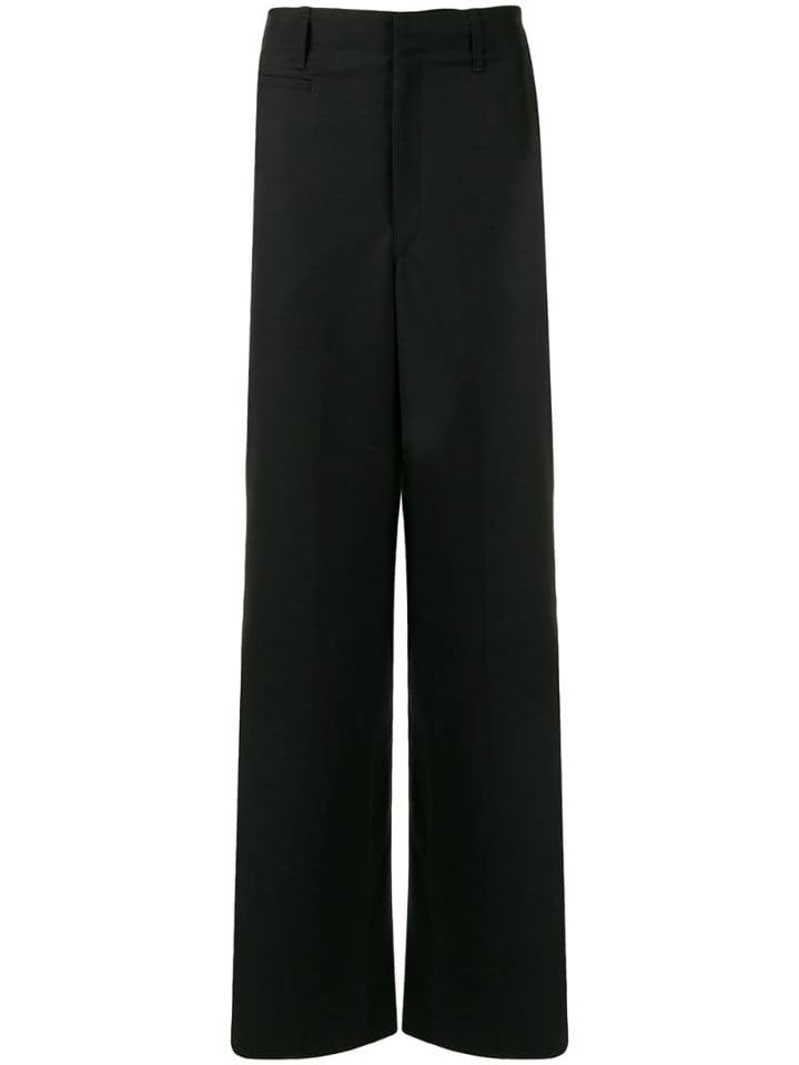 Lemaire Colour Block Wide Leg Trousers - Black