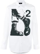 Dsquared2 Punk Boots Shirt, Men's, Size: 50, White, Cotton