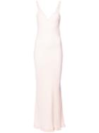 Haider Ackermann - V-neck Maxi Dress - Women - Silk/rayon - 36, Nude/neutrals, Silk/rayon