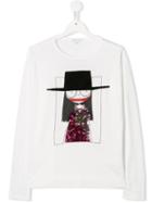 Little Marc Jacobs Teen Sequin Detail T-shirt - White