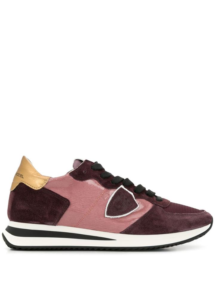 Philippe Model Side Logo Sneakers - Purple