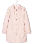 Chloé Kids Teen Single-breasted Coat - Pink & Purple