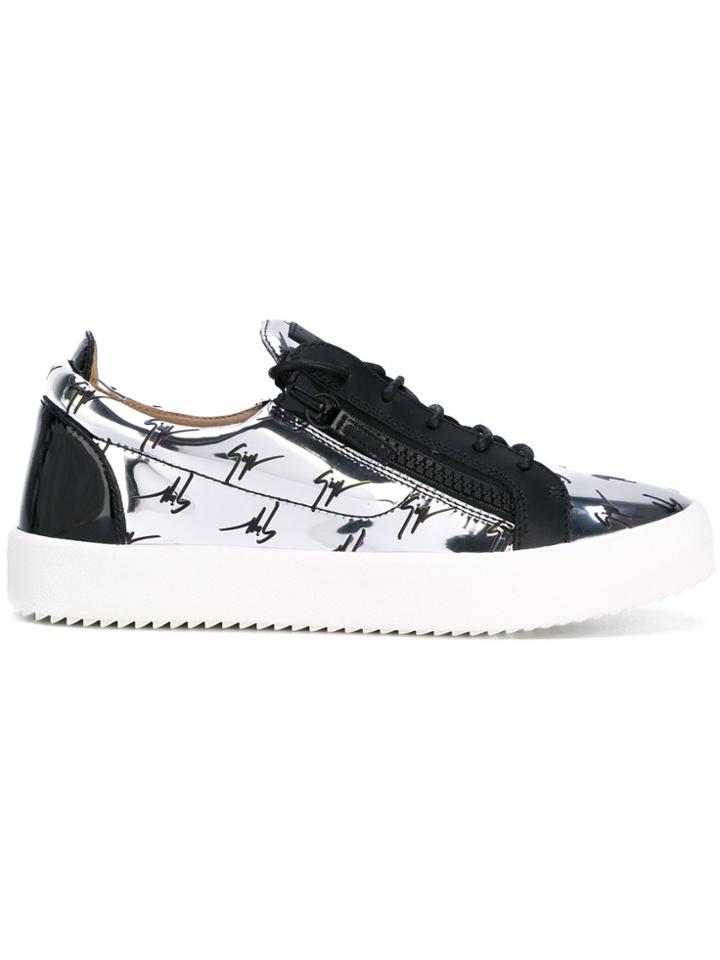 Giuseppe Zanotti Design The Signature Low-top Sneakers - Metallic
