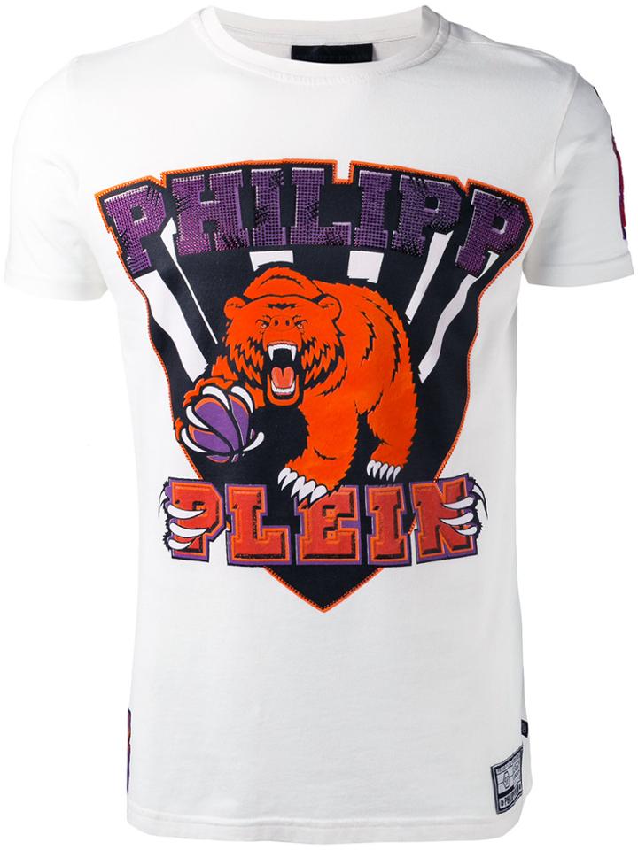 Philipp Plein Graphic Bear Logo T-shirt - White