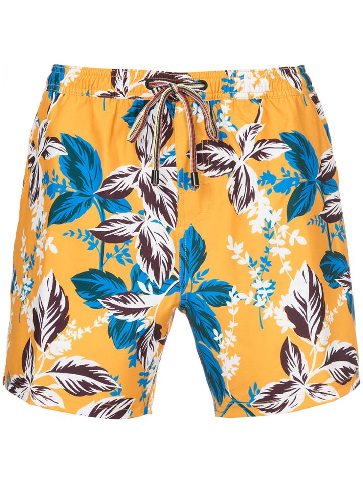 The Upside Floral Running Shorts - Yellow & Orange