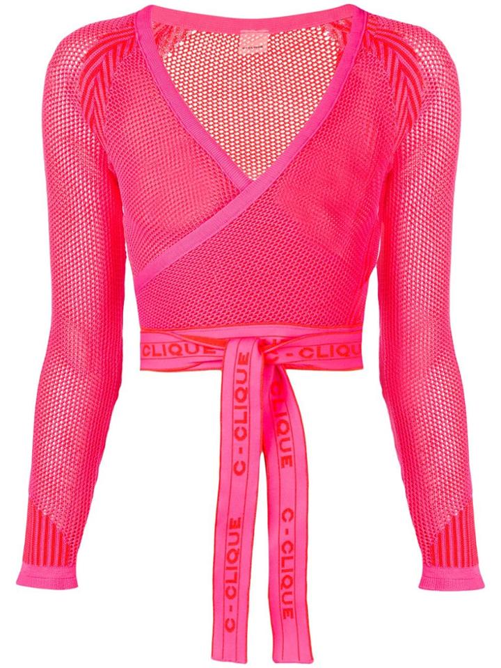 Pinko Wrap Mesh Cardigan