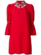 Vivetta Hands Collar Shift Dress - Red