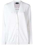 Rochas Embroidered Back Cardigan - White