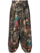 Yohji Yamamoto Paint-effect Loose-fit Trousers - Multicolour