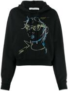 Off-white Illustrated Face Hoodie - Black