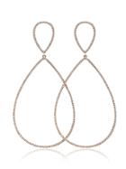 Rosa De La Cruz 18k Rose Gold And Diamond Teardrop Earrings - Metallic