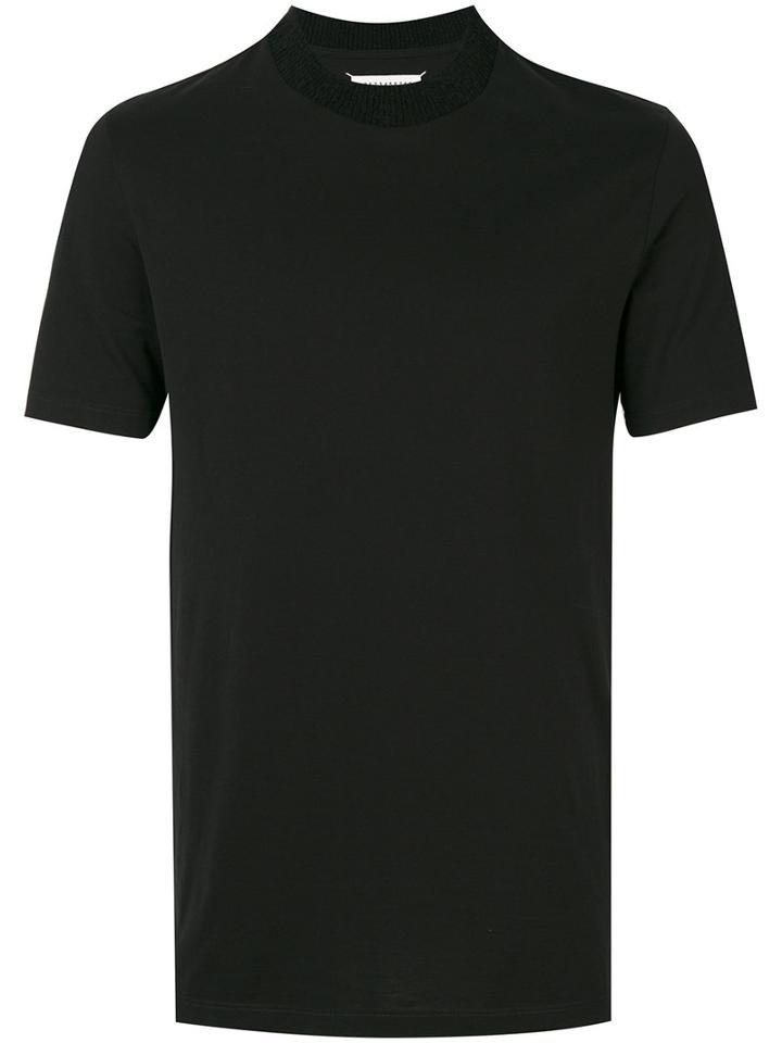 Maison Margiela - Contrast Crew Neck T-shirt - Men - Cotton/virgin Wool - 50, Black, Cotton/virgin Wool