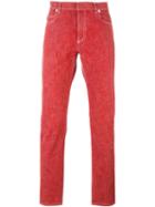 Maison Margiela Slim Fit Stonewash Jeans, Men's, Size: 31, Red, Cotton