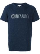 Carven Glitter Effect Logo T-shirt, Men's, Size: Large, Blue, Cotton/spandex/elastane