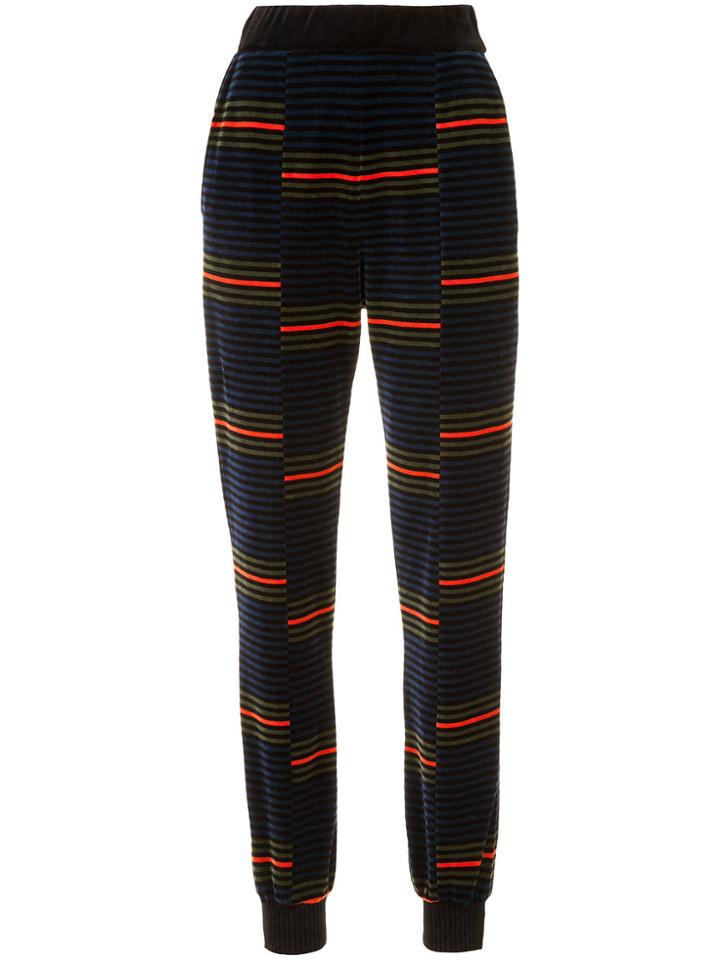 Sonia Rykiel Velvet Stripe Track Pants - Black